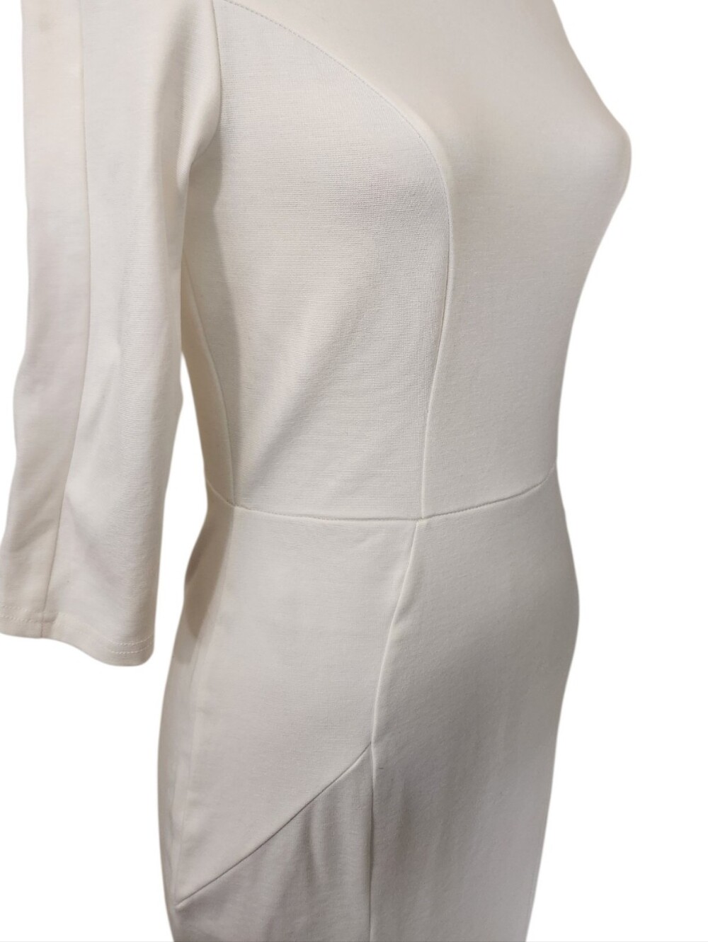 UNIQUE VINTAGE Ivory Princess Seam Pencil Dress - Size M - Picture 6 of 16